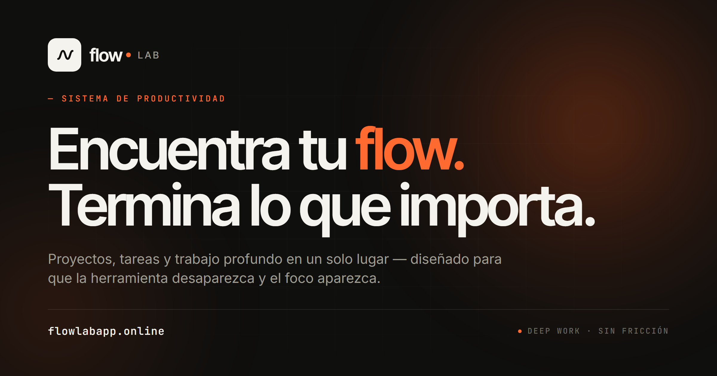 flow · lab — Encuentra tu flow.